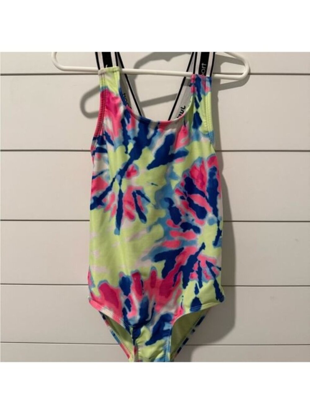Justice Kids Tie-Dye Swimsuit -‎ Pink, Blue, Yellow Girls S